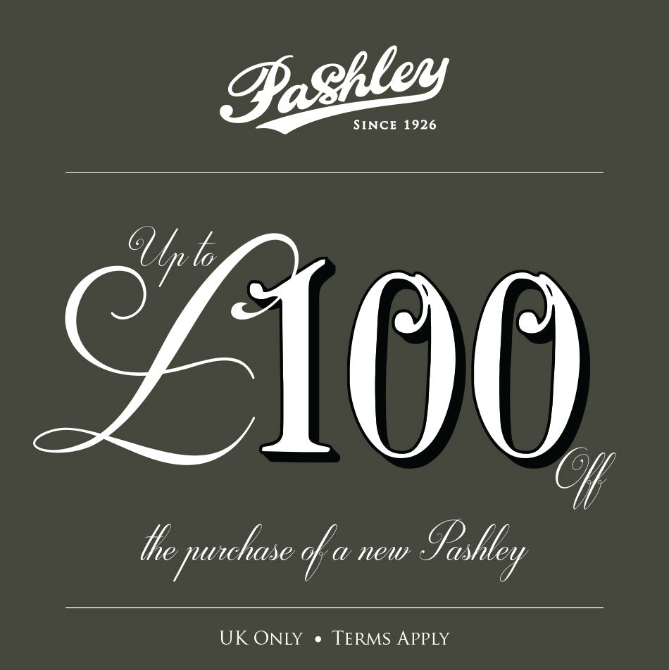 Pashley £100 off celebration voucher.