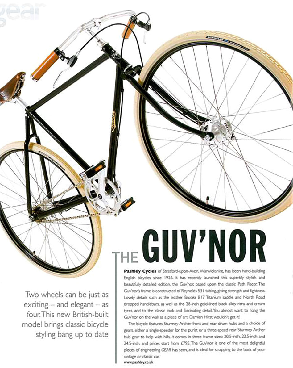 Large studio photo of the Pashley Guv'nor in Octane magazine.