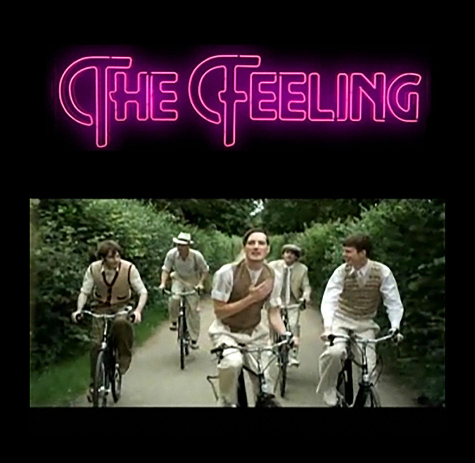 Image of the band 'The Feeling' riding Pashley Roadster bicycles in their video for the song 'Join with us'.