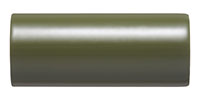 Steel tube powder coated in khaki green.