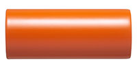 Steel tube powder coated in orange.