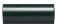 Steel tube powder coated in dark green.