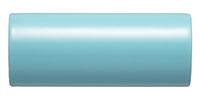 Steel tube powder coated in turquoise.