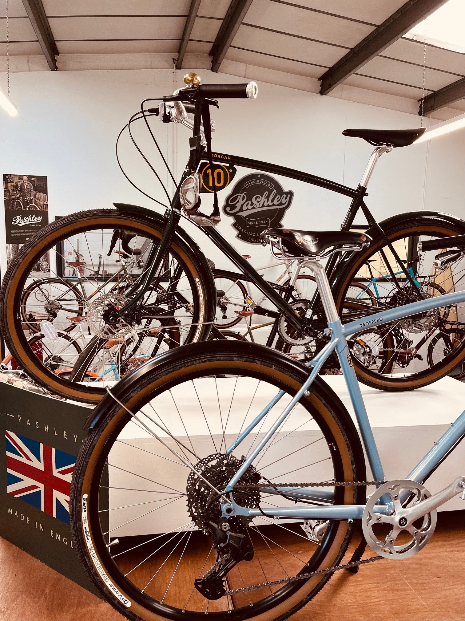 Pashley showroom with bikes on display.