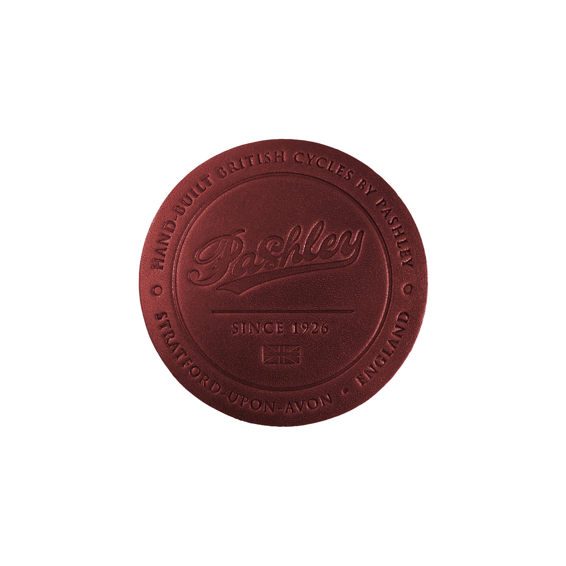 Leather Coaster - Burgundy