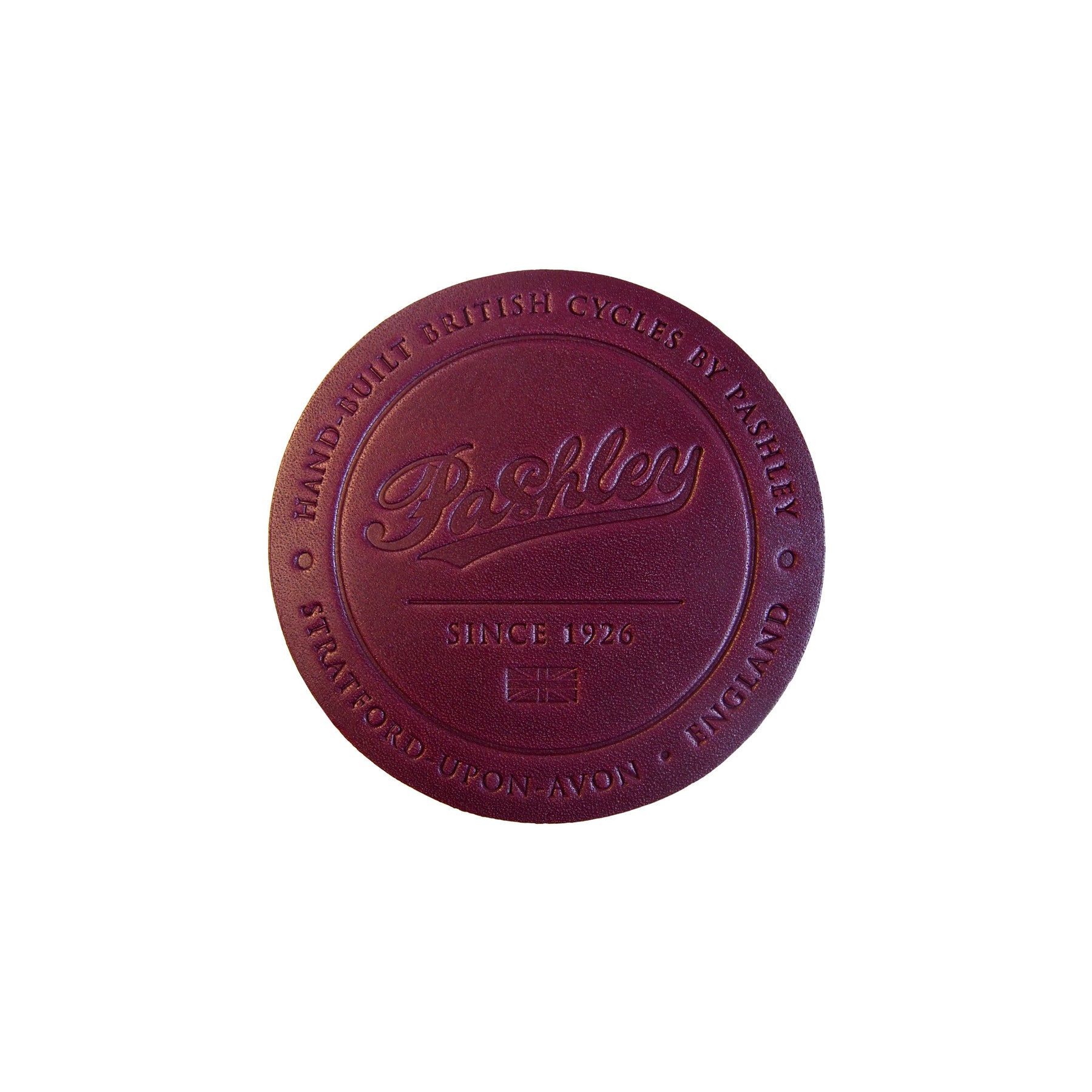 Leather Coaster - Maroon