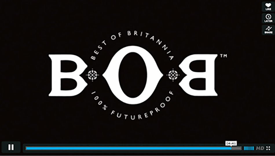 Screen shot of the BOB - best of Britannia - 2012 exhibition video.