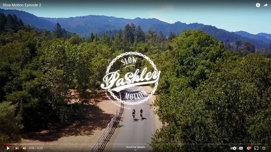 Screen shot of a video showing a couple cycling in the Napa Valley in California.