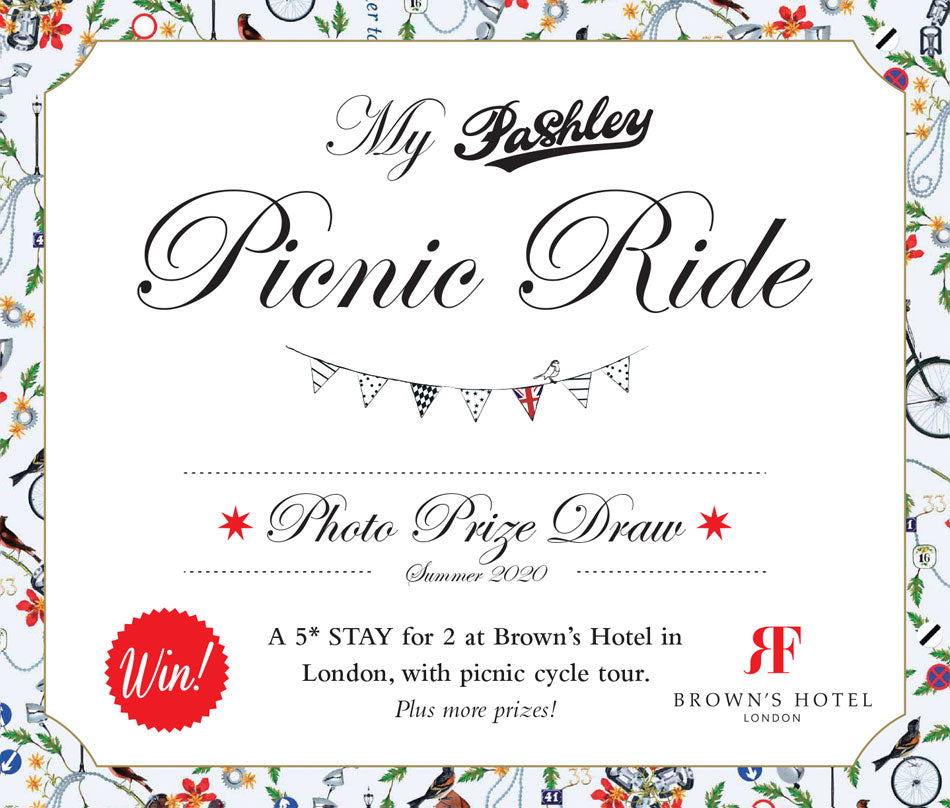 Pashley Picnic Ride 2020 prize draw poster detailing what can win.