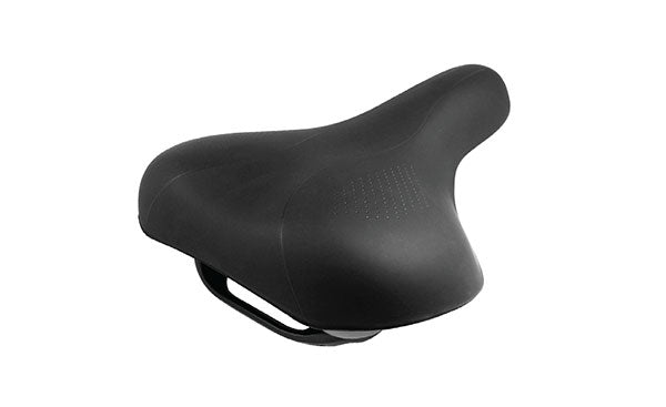 Black foam and PU bicycle saddle with carry handle