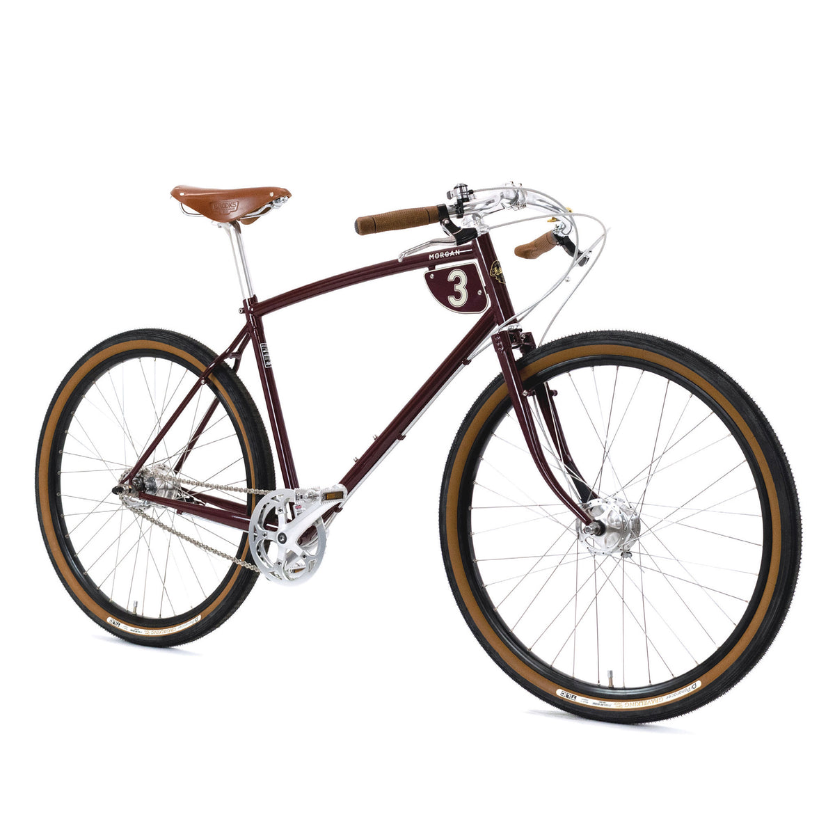 Burgundy Pashley Morgan 3 front angle view.