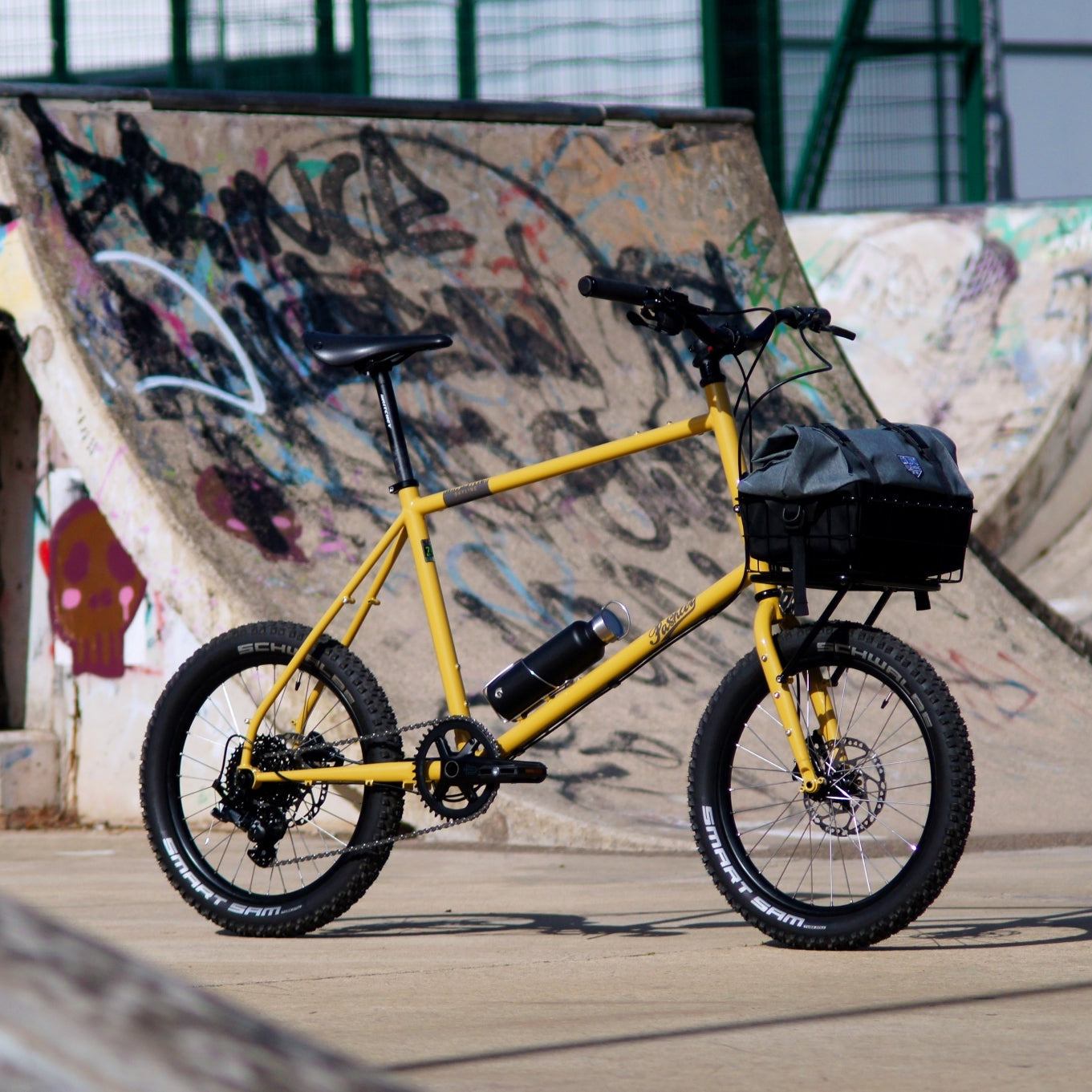 Pashley Skyline mini velo in a skate park