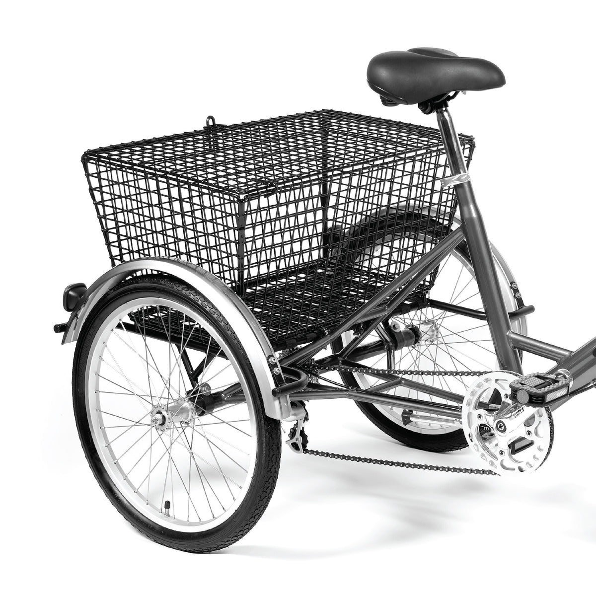 Tricycle with basket on hotsell back